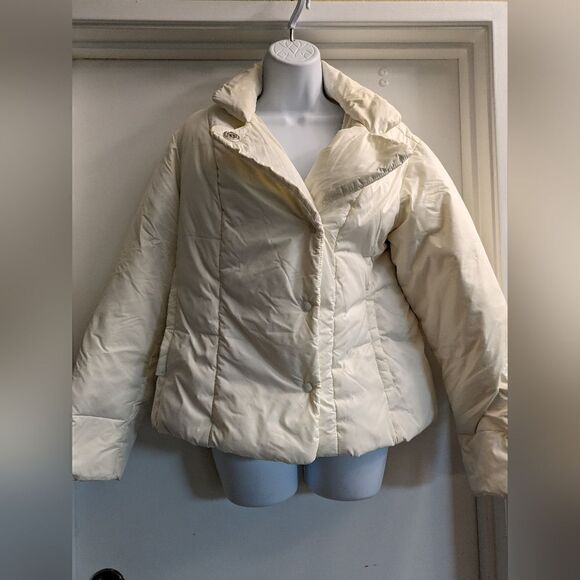 Gap cream Down Puffer Jacket Size Medium - Picture 1 of 7